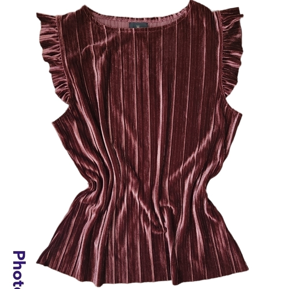 Worthington Ruffle Cap Sleeve Top